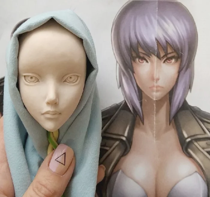 Motoko Kusanagi Ghost in the Shell - My, Kusanagi motoko, Anime, Ghost in armor, Doll, Figurines, Needlework with process, Лепка, Polymer clay, Craft, Longpost, 