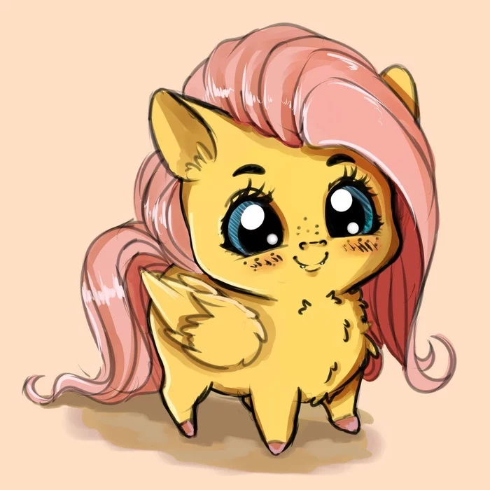 Маленькая пегаска - My Little Pony, PonyArt, Fluttershy, Miokomata, 