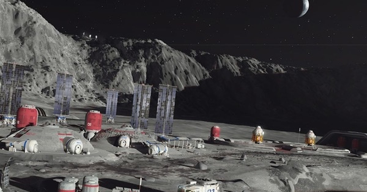Space resources. Moonbase. Zvezda Moon Base. Mond техника.