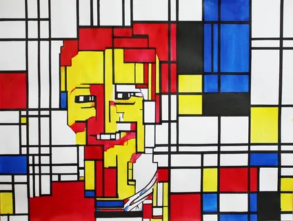 It's Checkered! - My, Painting, Story, Piet Mondrian, Fashion, Yves Saint Laurent, Abstractionism, The dress, Longpost, 