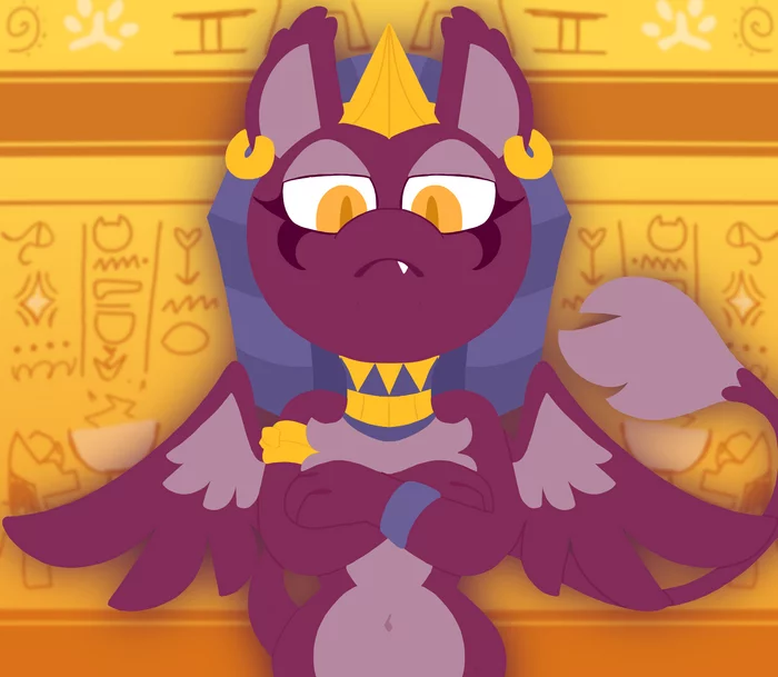 *Ankha theme get louder* - My Little Pony, Ankha, Sphinx, PonyArt, Арт, 