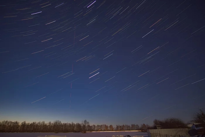 Stellar tracks - My, Stars, Sony, Samyang, Starry sky, Star Tracks, Night, Chuvashia, Space, 