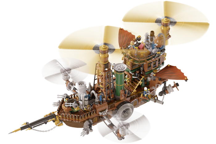 Support on LEGO Ideas our Motorized Steampunk Skyship LEGO, , , The ship