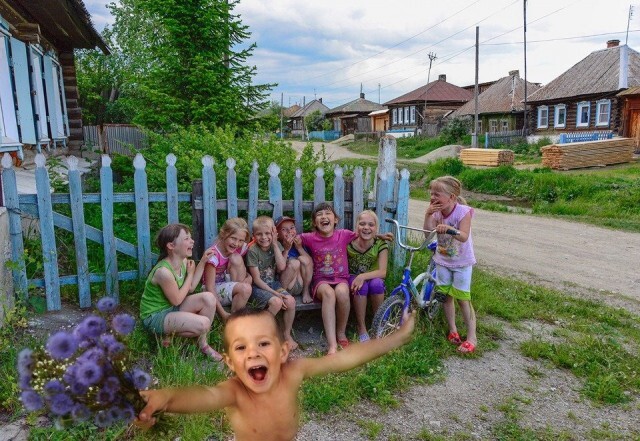 Ha! - Children, Village, The photo, Childhood, , Photoshop master