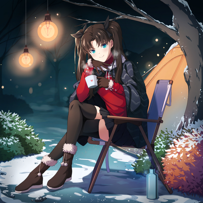   , , Anime Art, Tohsaka Rin, Fate, Fate-stay Night