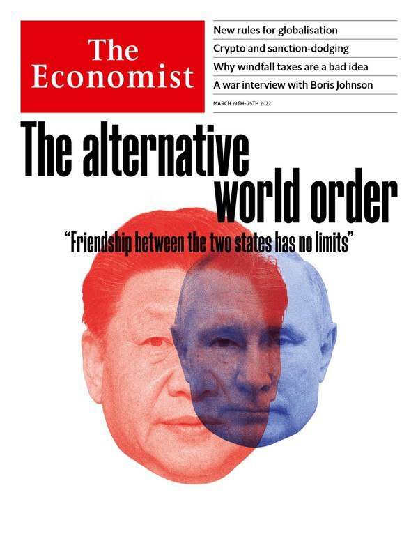 Alternative World Order (cover and editorial of The Economist) - Cover, China, Russia, Politics