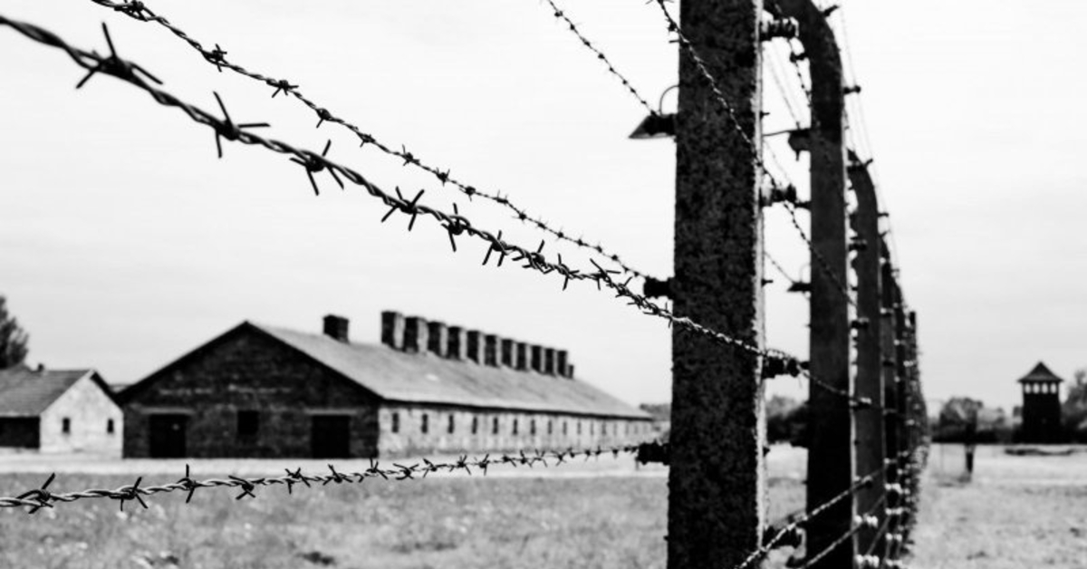 Советские концентрационные лагеря. Лагерь Аушвиц колючая проволока. Узники Освенцима за колючей проволокой. Концлагерь вышка Освенцим.