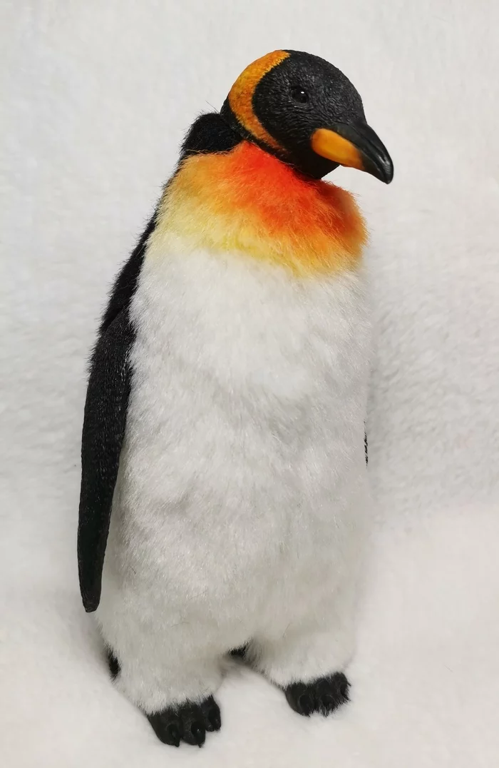 Penguin - My, Penguins, Polymer clay, Mixed media, Soft toy, Author's toy, Interior toy, Toys, Лепка, Needlework without process, Longpost, 