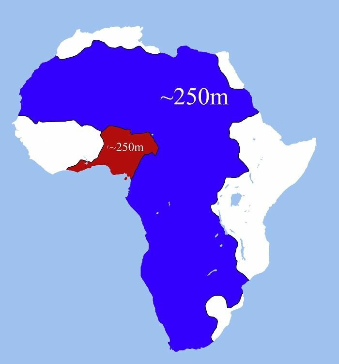 The population of these two parts of Africa is approximately equal - Cards, Africa, Population, 