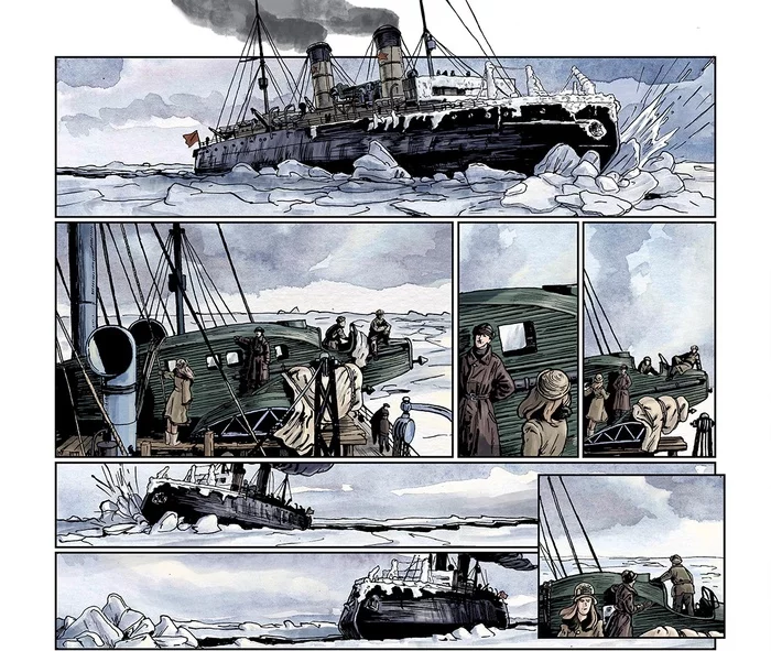 New book Tragedy in the Arctic.  Krasin goes to the rescue will be released from print soon - My, Arctic, Russian Arctic, Comics, Story, Books, Icebreaker, Aviation, 