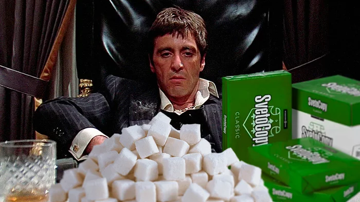 And when it seemed to me that I had tied up - they dragged me there again - Paper, Sugar, Al Pacino, Scarface (film), 2022, 
