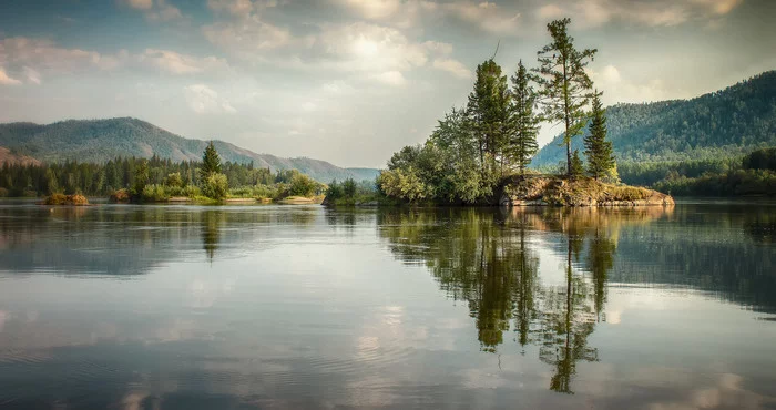 Island - My, Uninhabited island, The photo, Canon, I want criticism, , Maly Yenisei River