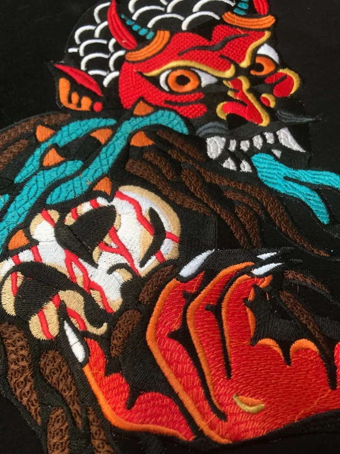 I'm doing a very cool job. - My, Embroidery, Machine embroidery, Art, Computer embroidery, Deficit, Demon, Jesus Christ, Sanctions, Design, Longpost, 