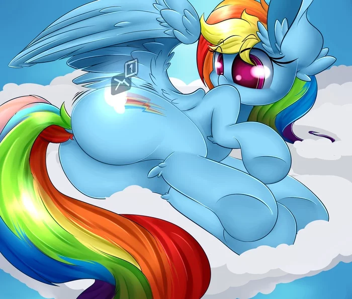 Крупофон - NSFW, My Little Pony, PonyArt, Rainbow Dash, MLP Edge, Madacon, 