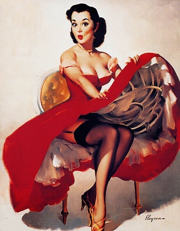 American Dream... - A selection, Artist, Pin up, USA, 1950, Art, Women, Aesthetics, Painting, Retro, Longpost, 