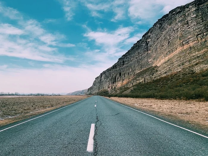 Road - My, Road, beauty of nature, Mobile photography, Longpost, Khakassia, Siberia, 