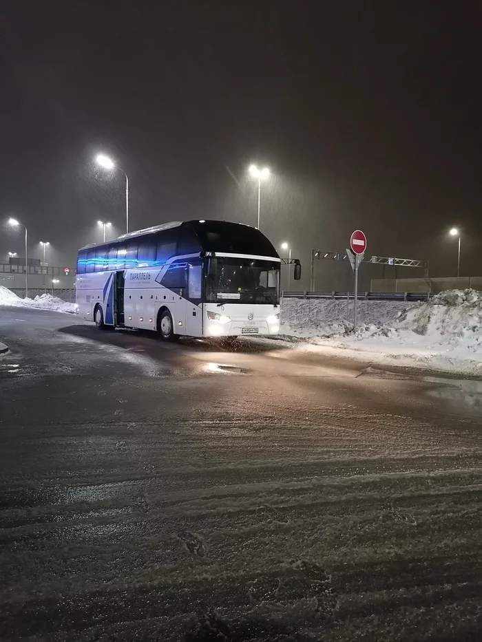 Just a beautiful bus - My, Auto, Bus, Night, Drive, 