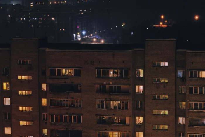 Night city - My, Cities of Russia, Landscape, Night shooting, The photo, Beginning photographer, 