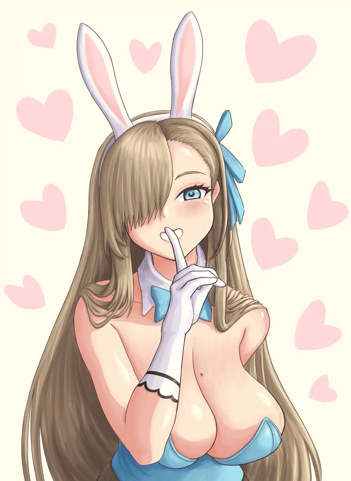 Asuna bunny - My, Blue archive, Anime art, Art, Drawing, Anime, Bunnysuit, Game art, Digital drawing, 