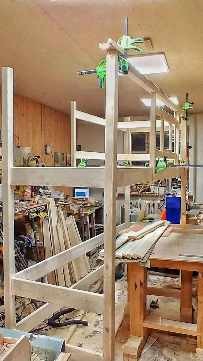 Production of children's furniture. First experience. Part 7* - My, Carpentry workshop, Business, With your own hands, Life stories, Life path, Longpost, Needlework with process, Wood products, Baby bed, Bunk bed, 