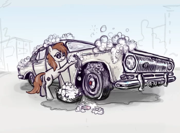 It will be like new, even better! - My little pony, Original character, Gaz-24 Volga, Soviet technology, , Ulyanovetz