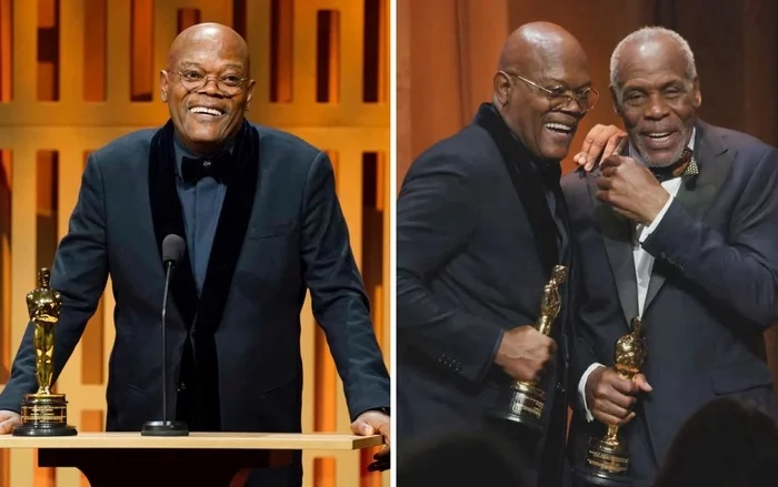Samuel L. Jackson and Danny Glover won honorary Oscars. For both, the statuette was the first in their careers. - Samuel L Jackson, Danny Glover, Actors and actresses, Celebrities, Oscar, Reward, The photo, Motherfucker, 2022, Positive, 