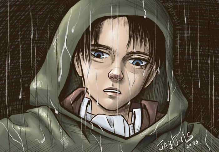 Levi - My, Levi, Attack of the Titans, Art, Fictional characters, Anime, Manga, Anime art, Levi Ackerman