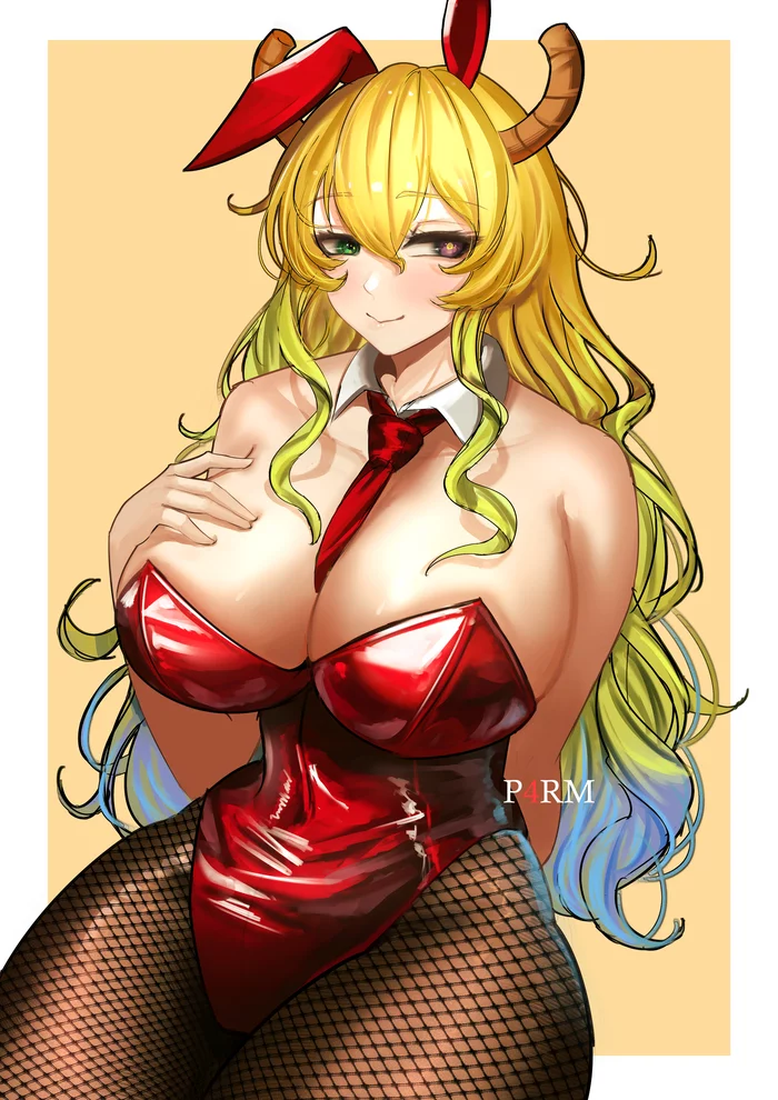 Lukoa - NSFW, Kobayashi-san chi no maidragon, Lucoa, Anime art, Anime, Bunnysuit