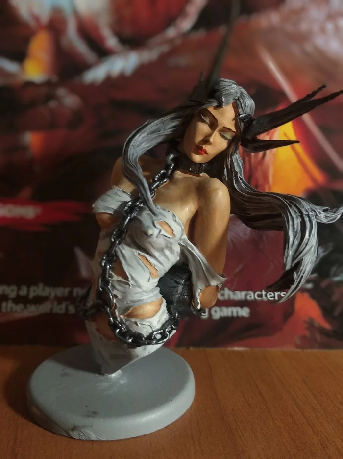 Fallen angel - My, Painting miniatures, Painting, Models, Modeling, Girls, Miniature, Acrylic, Longpost, Needlework without process