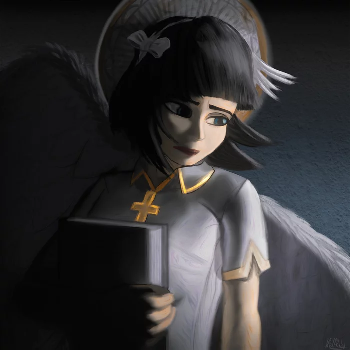 Azazel - My, Helltaker, Azazel, Games, Girls, Art, Game art, Anime, Anime art