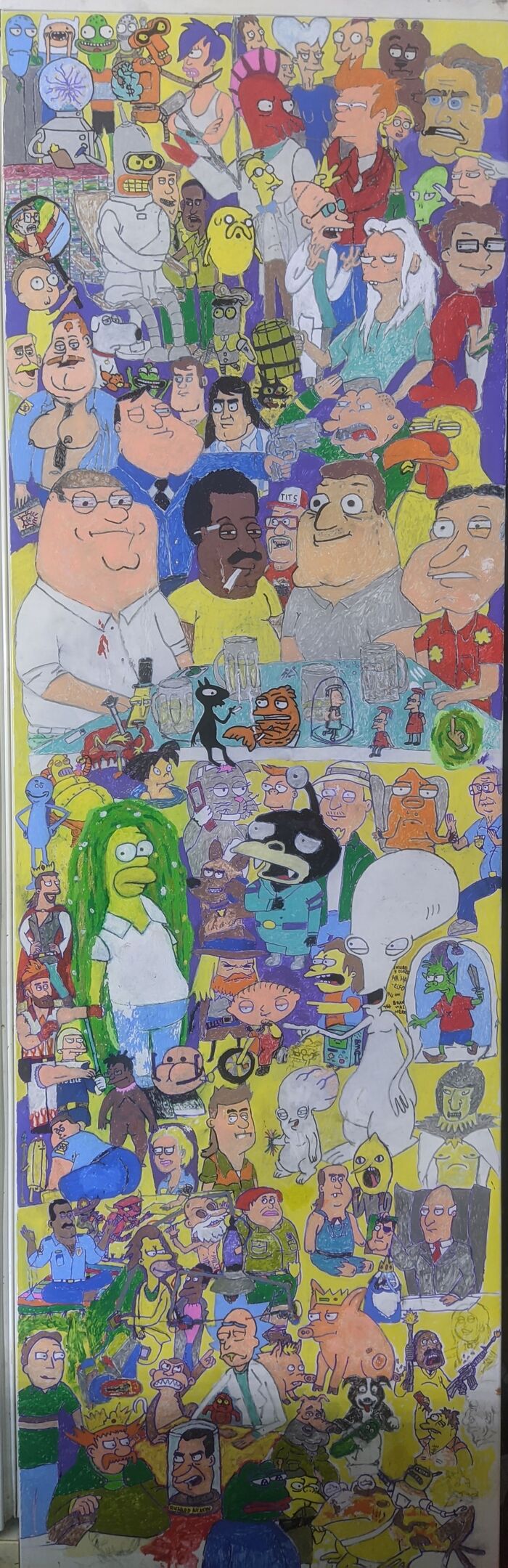 Персонажи мультсериалов. акрил