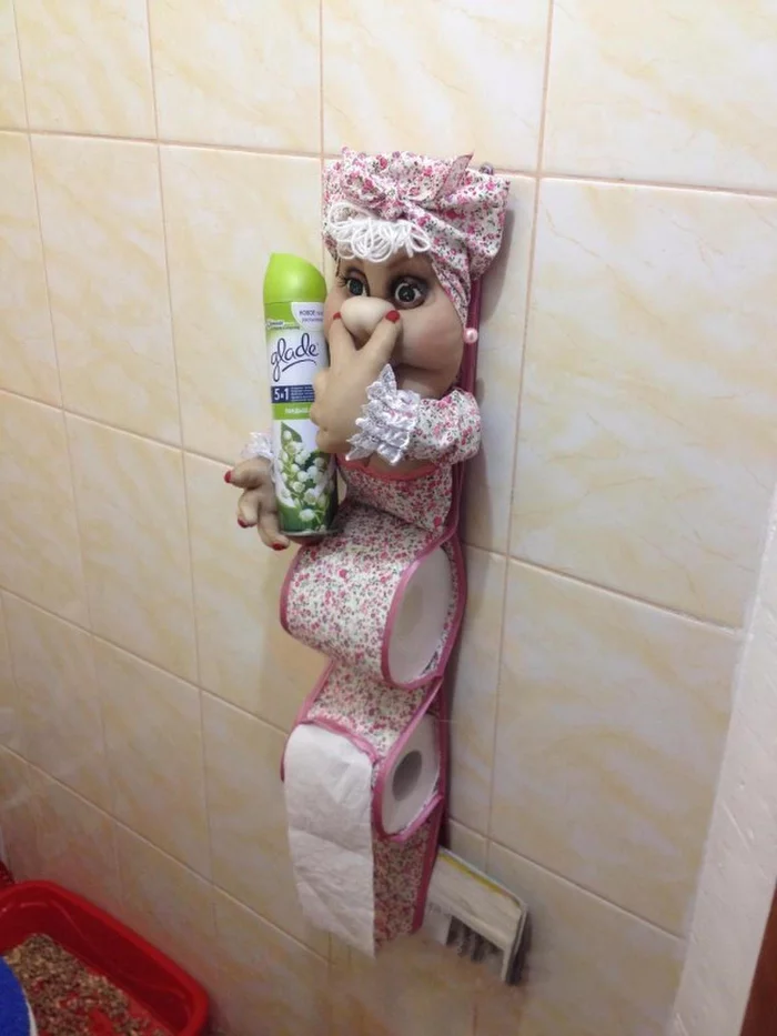 funny - Toilet, Holder, Toilet paper, Air freshener, Creative