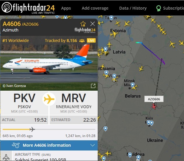 AZIMUTH anneals or flytradar - My, Flightradar24, Azimuth