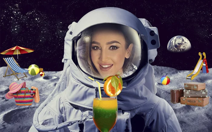 The first settler man on the moon! - My, Olga Buzova, Space, Cosmonautics, Rocket launch, Spaceship, Rocket, Russia, Fake news, moon, Humanity, Humor, Longpost