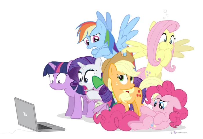 What they saw there - My little pony, PonyArt, Rainbow dash, Pinkie pie, Twilight sparkle, Applejack, Rarity, Fluttershy, Dm29