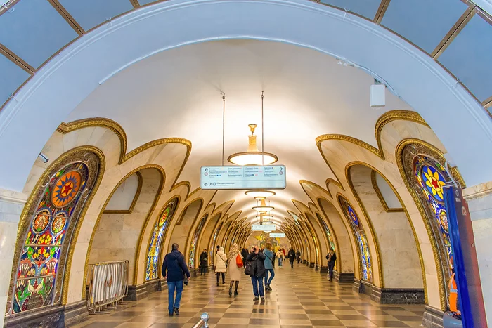 The lobby of the metro station Novoslobodskaya after restoration - Metro, Moscow, Novoslobodskaya, Restoration, Longpost