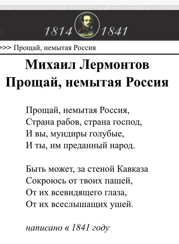 Perhaps Lermontov was also a Nazi... 100% - Mikhail Lermontov, Prose, Poems, Classic
