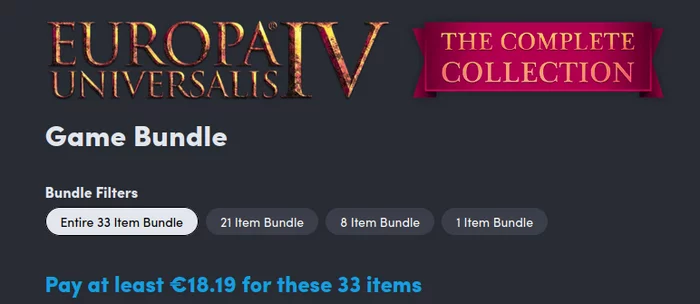 [Humble Bundle] Europa Univeralis + 32 DLC for €18.19 - Humble bundle, Europa Universalis 4, Discounts