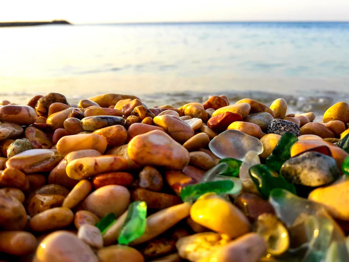 Beach - My, Sevastopol, Sea, Sunset, Beach, Pebbles