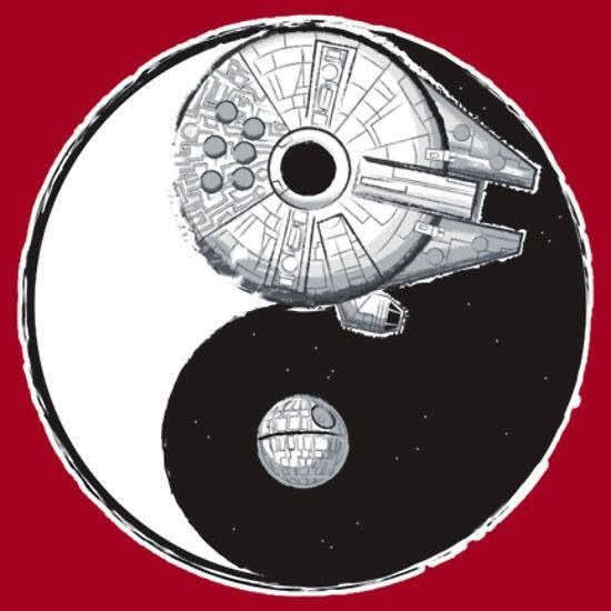 Yin - Yang - Star Wars, Yin Yang, The Death Star, Millennium falcon