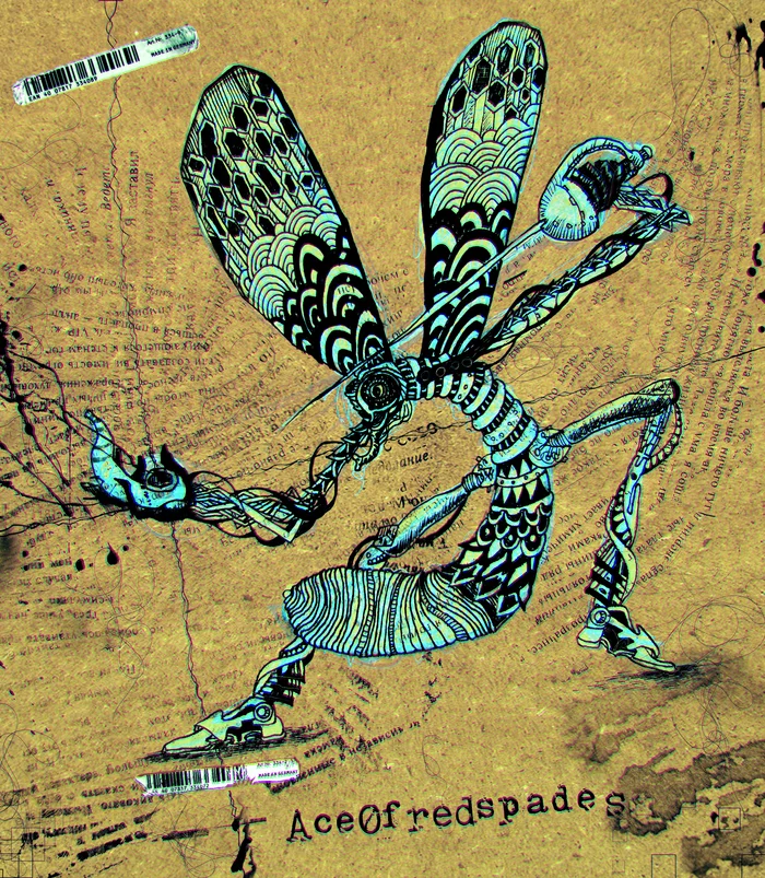 Mosquito with sword - My, Drawing, Graphics, Ace0fredspades, Traditional art, Mascara