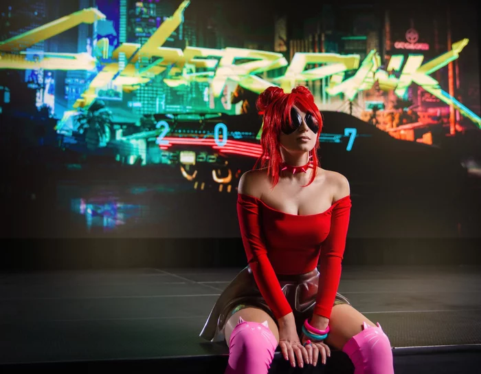 Cosplay on US Cracks' Red Menace (Cyberpunk 2077) - My, Cyberpunk 2077, Cyberpunk, Blue Moon, Vee (Cyberpunk 2077), Cosplay, Gamers, Games, Computer games, Computer graphics, Video, Vertical video, Longpost, 