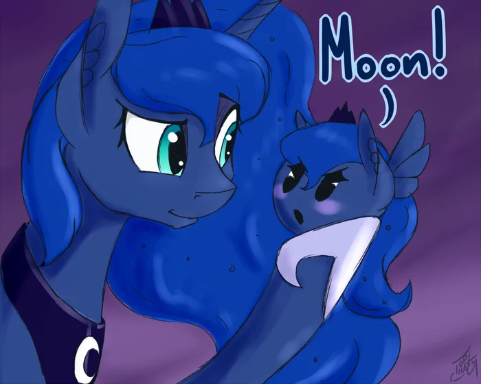 Что ты такое? - My Little Pony, PonyArt, Princess Luna, Darkflame75