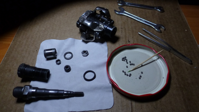 Профилактика контактных педалей SHIMANO М520 на 