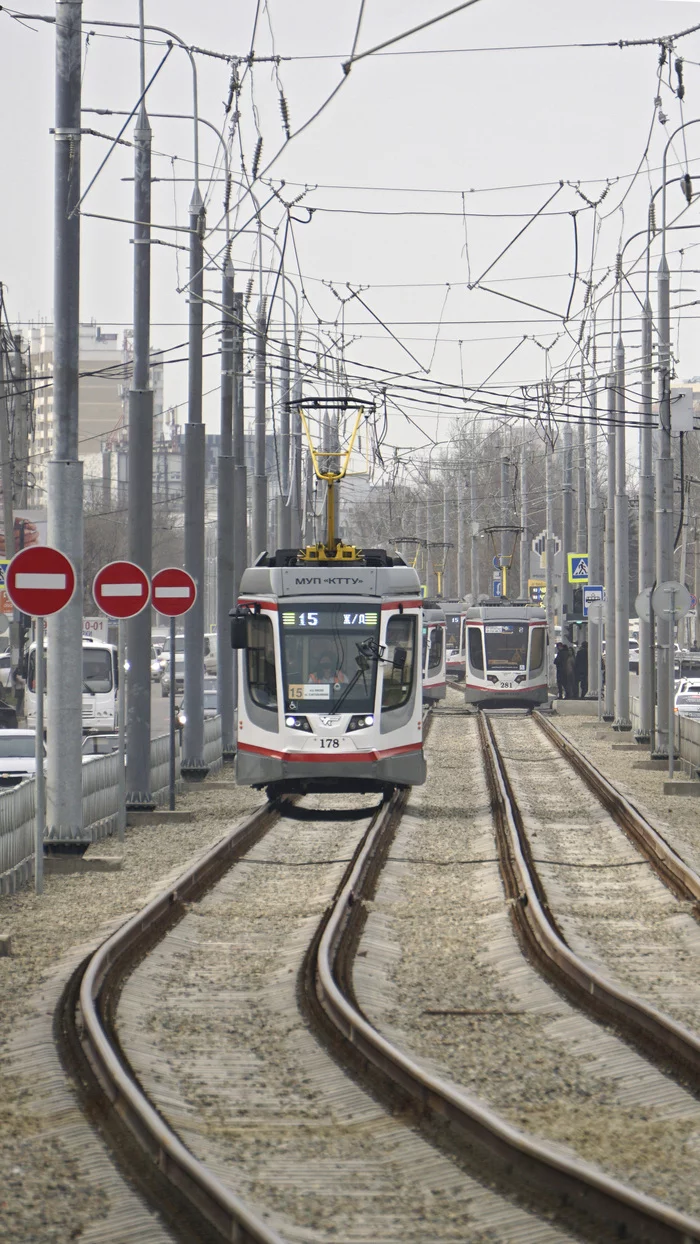 A tram ran along Moskovskaya - My, Tram, Tram rails, Krasnodar, Краснодарский Край, Longpost, 