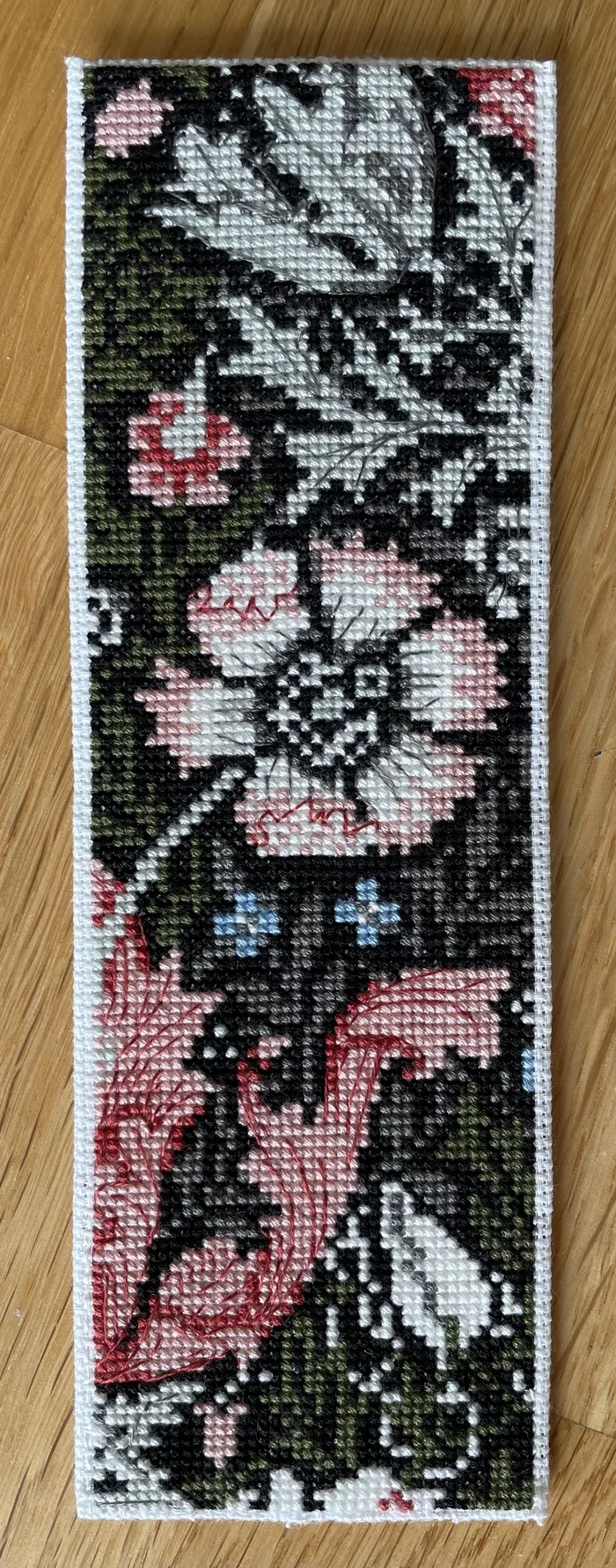 Embroidered bookmark for DMC Compton design book - My, Cross-stitch, Needlework without process, Longpost, 