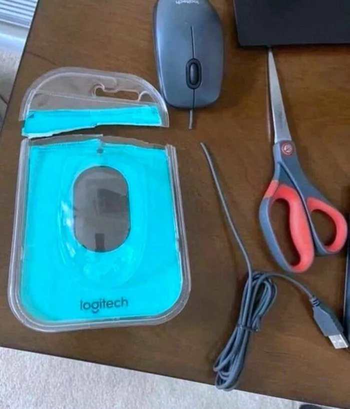 I hate this packaging - Friday, Mouse, Package, Fail, Hatred, The photo, 