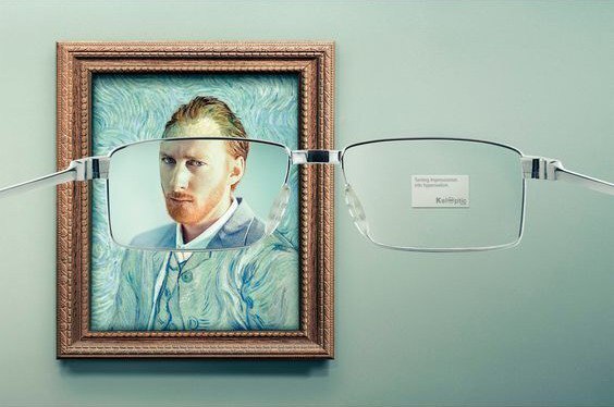 Glasses advertising - Creative advertising, Advertising, Glasses, Painting, 