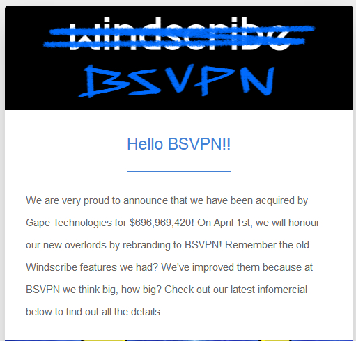 For now, Windscribe - VPN, Deal, , April 1