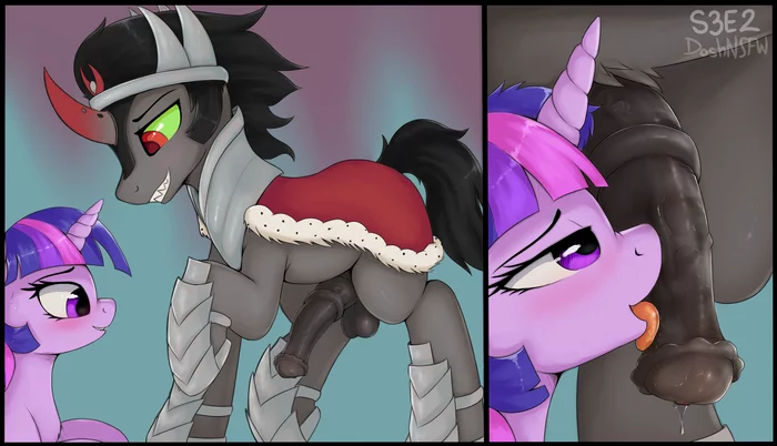 Appease the King - NSFW, My little pony, Twilight sparkle, King sombra, MLP Explicit, MLP anatomically correct, Dosh, 